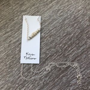 Kris Nations Mystic Bar Necklace in Howlite NWT